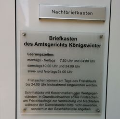 Nachtbriefkasten des Amtsgerichts